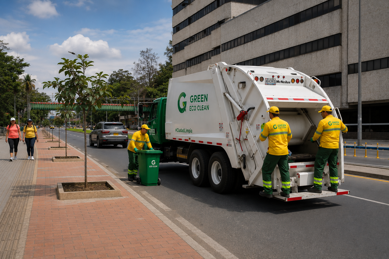 Camión de operación para aseo urbano y mantenimiento ambiental